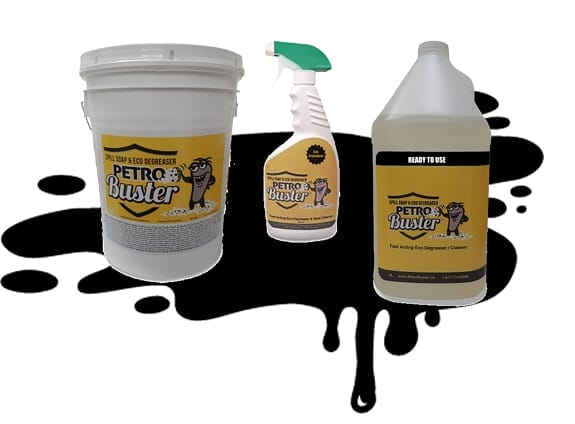 petro-buster-graphic Petro Buster products to clean fuel spills and remove oil and grease